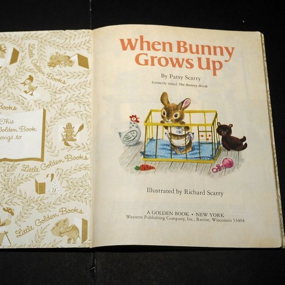 VTG Richard Scarry Little Golden Book 'When Bunny Grows Up' 1955 Easter Gift - Picture 3 of 12